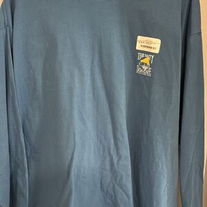 Logo Long-Sleeve Tee — Slate Blue